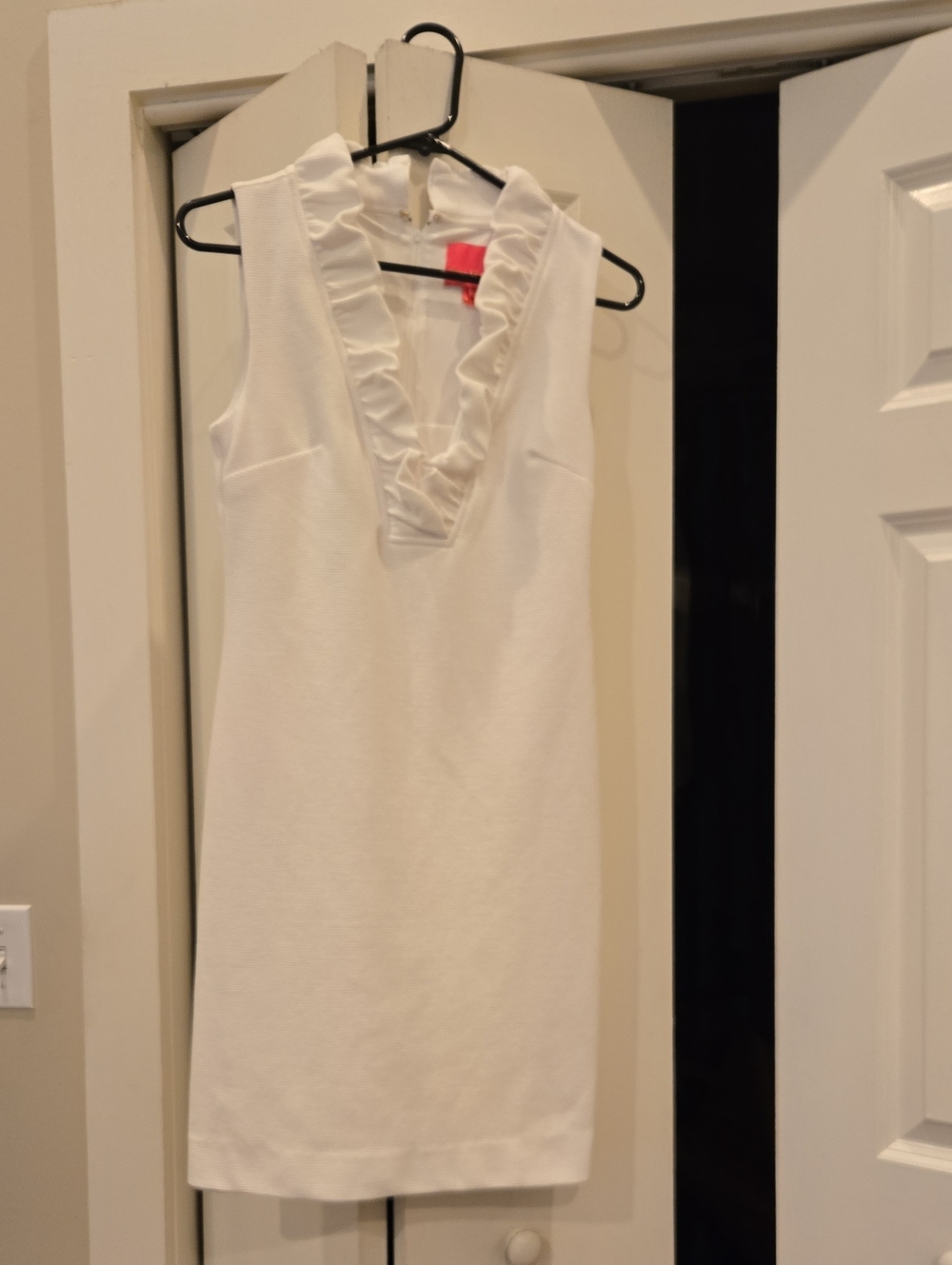 Lilly Pulitzer White Ruffle V-Neck Mini Dress